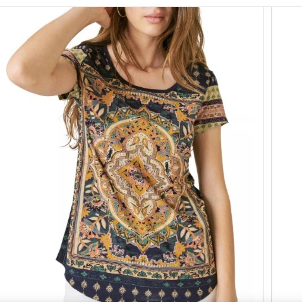NWT Lucky Brand Persian Carpet women's top, size 3X - Picture 5 of 6